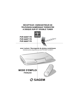 Sagem PVR 6200T FR Manuel utilisateur