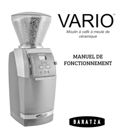 Baratza Vario Grinder Manuel du propriétaire