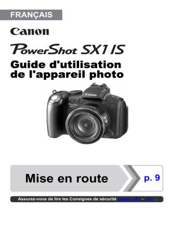 Mode d'emploi | Canon PowerShot SX1 IS Manuel utilisateur | Fixfr