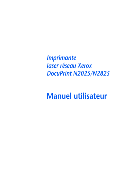 Xerox DocuPrint N2025 Manuel utilisateur