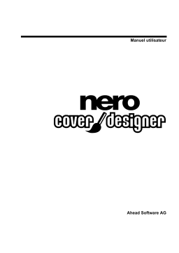 Nero NERO COVER DESIGNER Manuel utilisateur