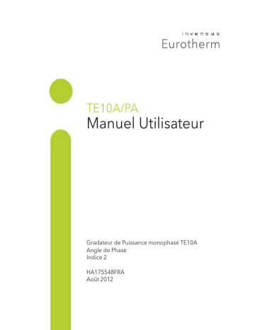 Eurotherm TE10A PA Manuel du propriétaire | Fixfr