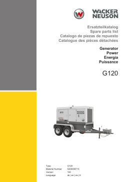 Wacker Neuson G120 Mobile Generator Manuel utilisateur