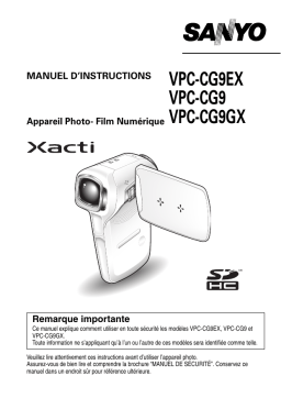 LOGICOM-SANYO XACTI VPC-CG9GX Manuel utilisateur