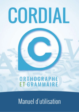 SYNAPSE Cordial Manuel utilisateur