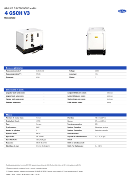 Solé Diesel 4 GSCH v3 Marine Generator Manuel utilisateur