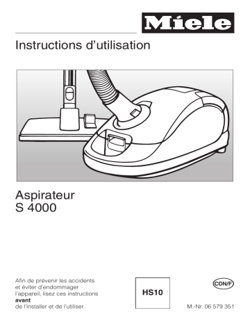 Manuel du propriétaire | Miele S 4000 Manuel utilisateur | Fixfr