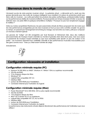 Manuel du propriétaire | M-Audio Wizoo Latigo Manuel utilisateur | Fixfr