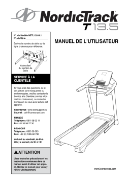 NordicTrack T 13.5 - NETL12814.1 Manuel utilisateur