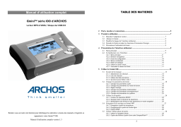 Archos Gmini 100 Manuel utilisateur