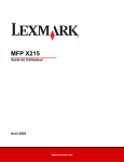 Lexmark X215 Manuel utilisateur