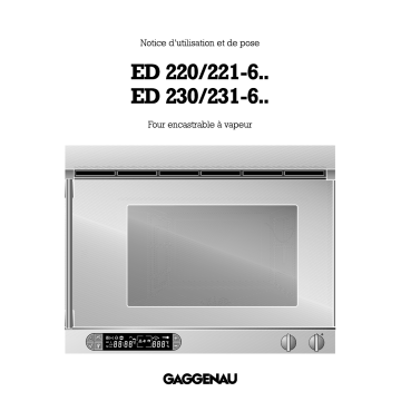 Manuel du propriétaire | Gaggenau ED231630 Manuel utilisateur | Fixfr