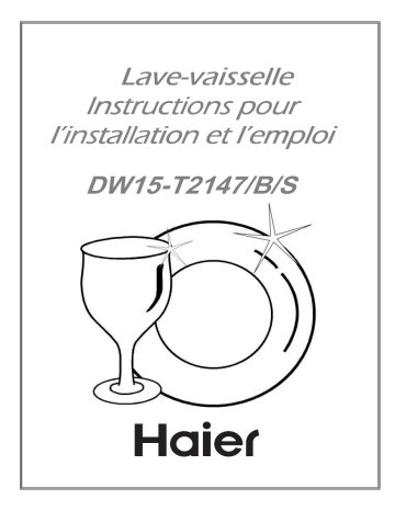 Manuel du propriétaire | Haier DW15-T2147 Lave-vaisselle Manuel utilisateur | Fixfr