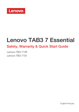 Lenovo Tab 3 7 Essential Manuel utilisateur