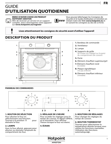 Manuel du propriétaire | Hotpoint 3AF534HIXHA Manuel utilisateur | Fixfr