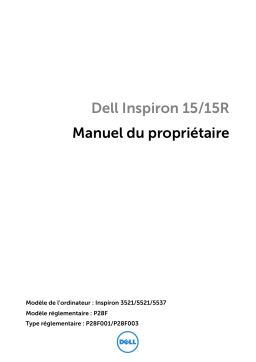 Dell Inspiron 15R 5537 laptop Manuel du propriétaire