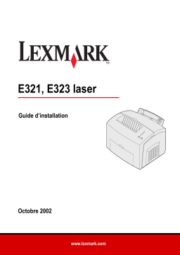 Lexmark E321 Manuel utilisateur