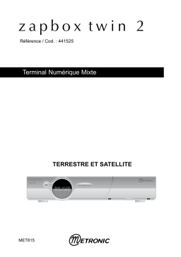 Metronic TERMINAL NUMERIQUE ZAPBOX TWIN 2 Manuel utilisateur