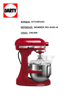 KitchenAid 5KCF0103EFP Manuel utilisateur