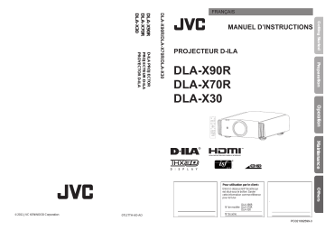 Manuel du propriétaire | JVC DLA-X70R Manuel utilisateur | Fixfr