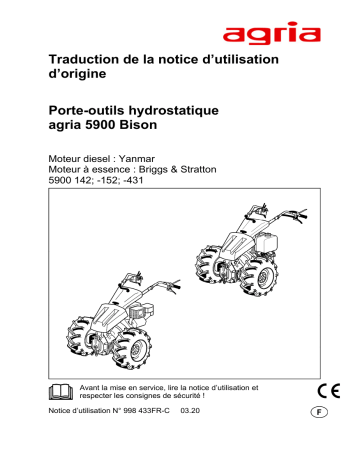 Manuel du propriétaire | Agria 5900 Bison Manuel utilisateur | Fixfr