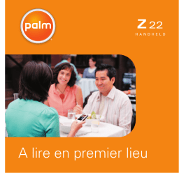 Palm Z22 Manuel utilisateur