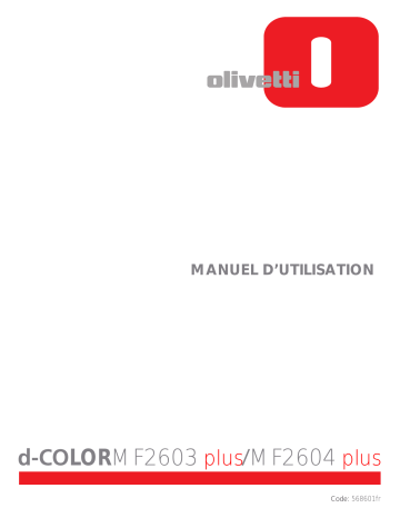 Manuel du propriétaire | Olivetti D-COLOR MF2604PLUS Manuel utilisateur | Fixfr