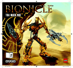 Lego 8998 Toa Mata Nui Manuel utilisateur