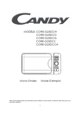 Candy CMW 30 DS Manuel utilisateur