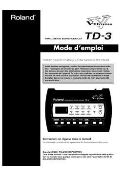 Roland TD-3 Manuel utilisateur