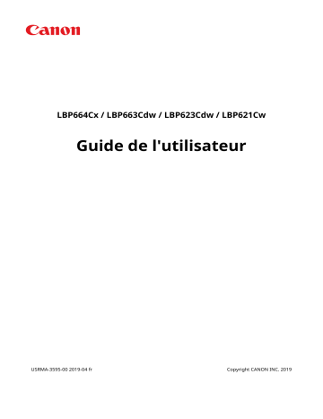 Manuel du propriétaire | Canon I-SENSYS MF742CDW Manuel utilisateur | Fixfr