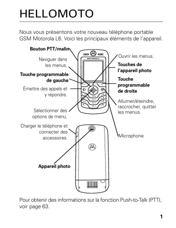 Mode d'emploi | Motorola L6 Manuel utilisateur | Fixfr