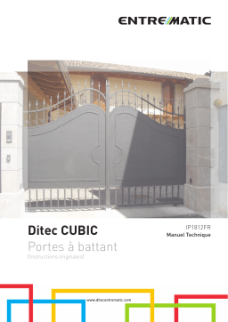 Entrematic Ditec CUBIC IP1812 Manuel utilisateur