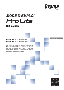 iiyama E2008HDS Manuel utilisateur