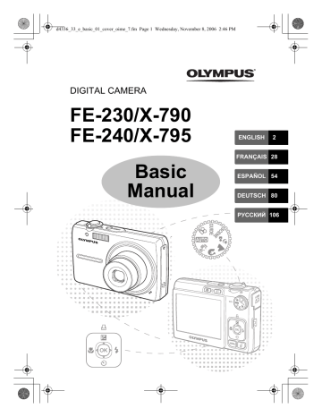 FE240 | FE230 | X790 | X795 | Olympus FE250 Manuel utilisateur | Fixfr