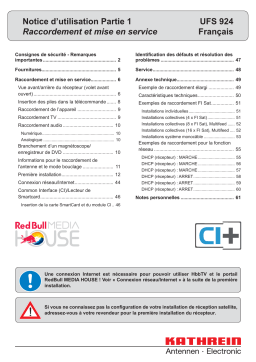 Kathrein UFS 924 Manuel utilisateur