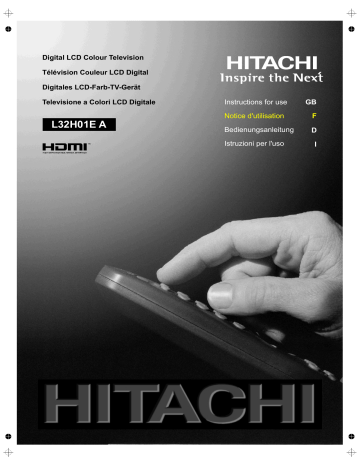 Manuel du propriétaire | Hitachi L32H01EA Manuel utilisateur | Fixfr