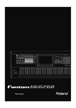 Roland Fantom G6 Manuel utilisateur