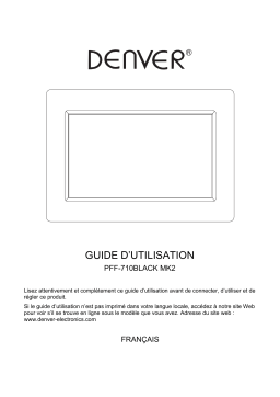 Denver PFF-710BLACKMK2 7” digital Wi-Fi photoframe Manuel utilisateur