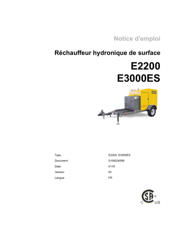 E3000 | Wacker Neuson E2200 Hydronic Surface Heater Manuel utilisateur | Fixfr
