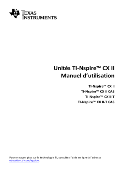 Texas Instruments TI-NSPIRE CX IIT CAS Manuel utilisateur