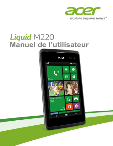 Manuel du propriétaire | Acer Liquid M220 Manuel utilisateur | Fixfr
