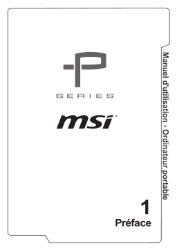 MSI PL60 (7th Gen) (GEFORCE GTX 1050) notebook Manuel utilisateur