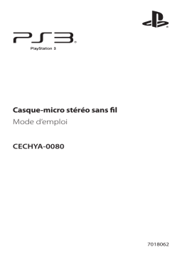 Sony PS3 Casque-micro stéréo sans fil CECHYA-0080 Mode d'emploi