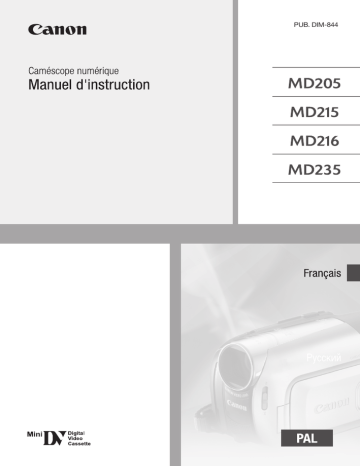 MD216 | MD235 | MD215 | Mode d'emploi | Canon MD205 Manuel utilisateur | Fixfr