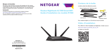 Manuel du propriétaire | Netgear R7000 NIGHTHAWK WI-FI AC1900 Manuel utilisateur | Fixfr