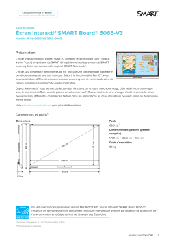 SMART Technologies Board 6000 and 6000 Pro spécification