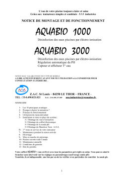 AOA AQUABIO 1000 Manuel utilisateur