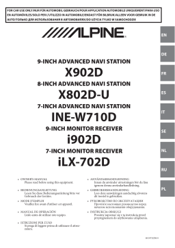 Alpine Electronics X702D-F Mode d'emploi