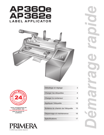 Manuel du propriétaire | Primera AP362E Manuel utilisateur | Fixfr